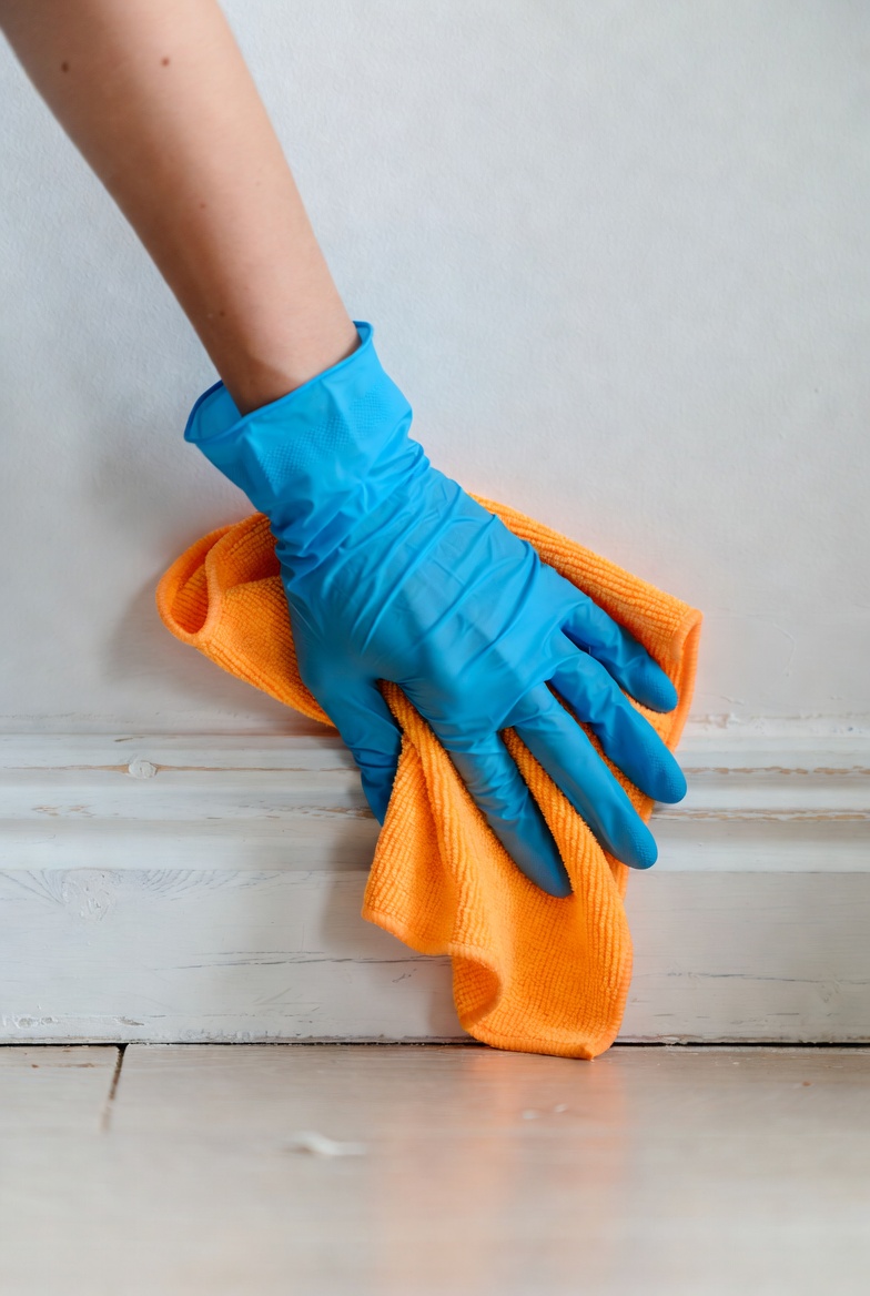 Detailed baseboard cleaning