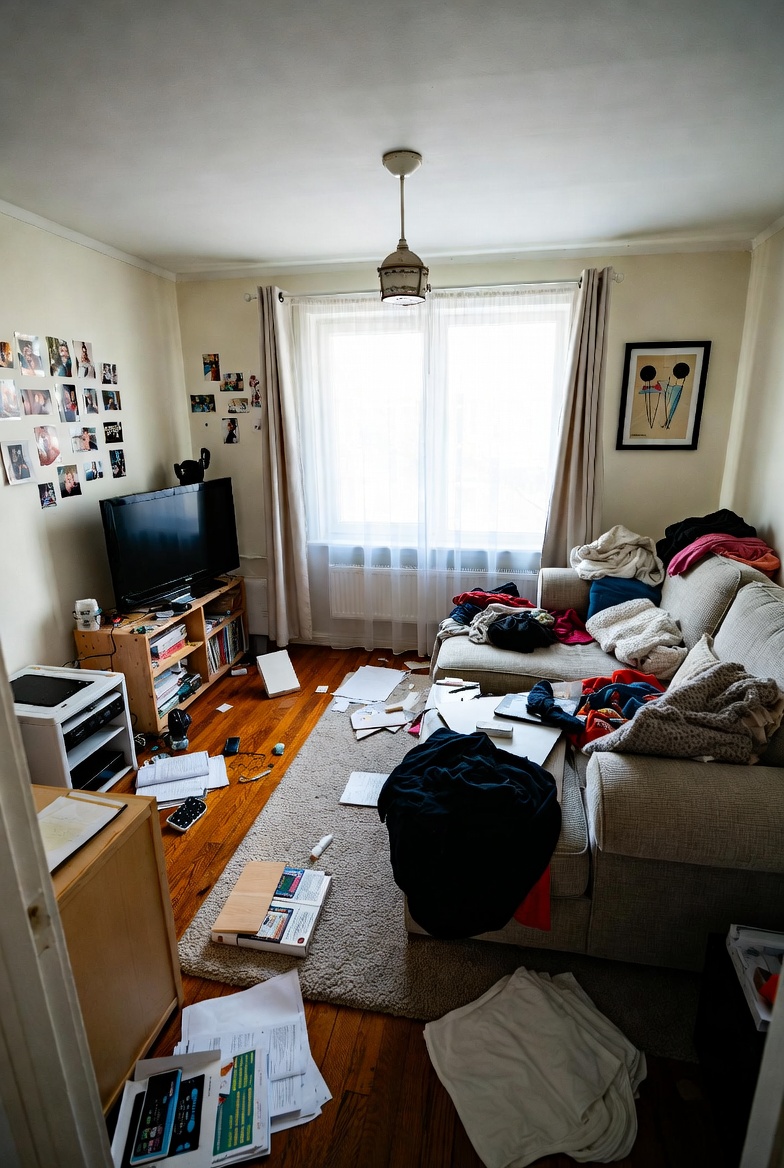 Room needing detailed cleaning